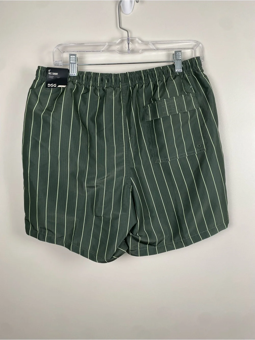 NWT DSG Men's Pinstripe Olive Green 6